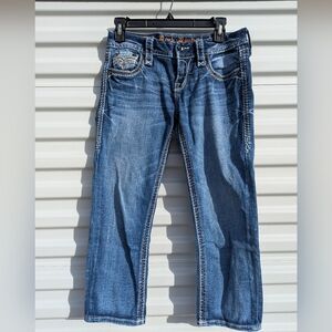 Rock Revival Linne Easy Crop Y2K low rise jeans